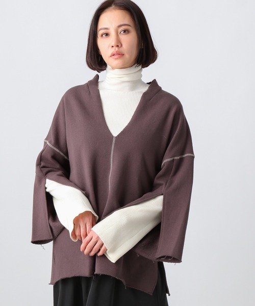 Ezick(エジック)の「【人気WEARISTA別注】レイヤードスエットプルオーバー(スウェット・レディース・ブラック/ブラウン・FREE)」の2枚目の写真