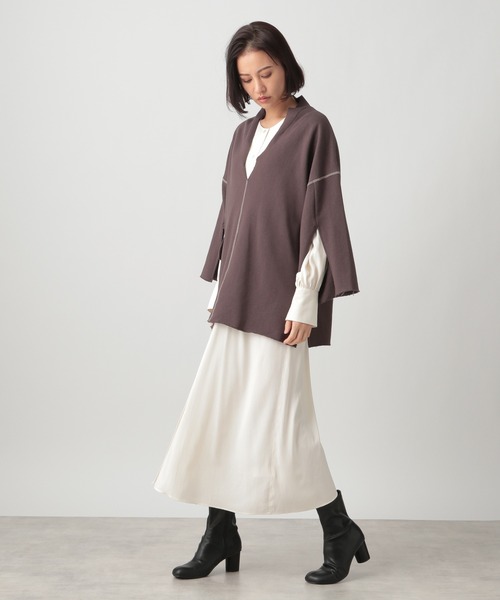 Ezick(エジック)の「【人気WEARISTA別注】レイヤードスエットプルオーバー(スウェット・レディース・ブラック/ブラウン・FREE)」の3枚目の写真