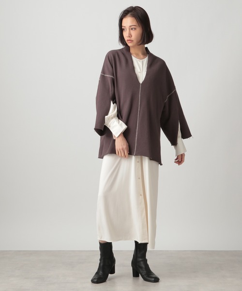 Ezick(エジック)の「【人気WEARISTA別注】レイヤードスエットプルオーバー(スウェット・レディース・ブラック/ブラウン・FREE)」の10枚目の写真