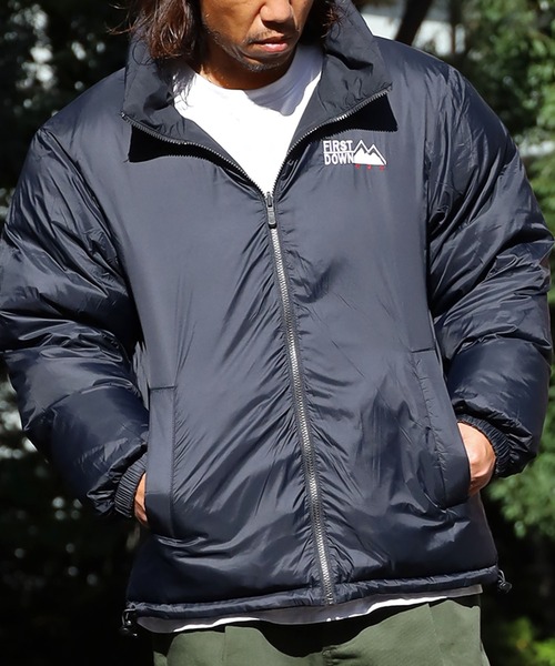 FIRST DOWN（ファーストダウン）の「First Down/ファーストダウン BUBBLE DOWN JKT ダウンジャケット ブランドロゴ リバーシブル（ダウンジャケット/コート・メンズ・ベージュ/パープル/オフホワイト/カモフラージュ/ブラウン系カモフラージュ・M/L/XL）」の20枚目の写真
