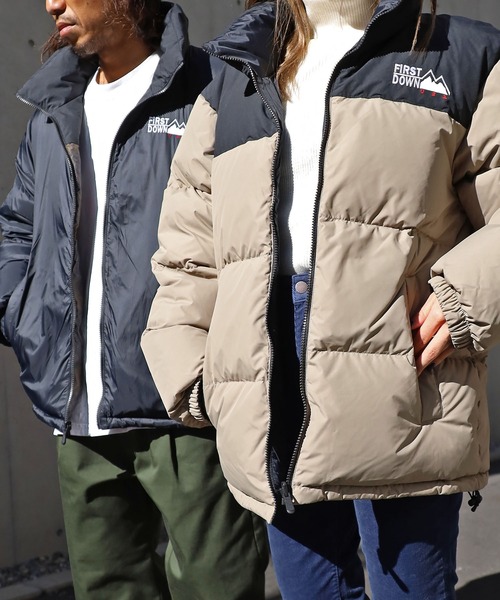 FIRST DOWN（ファーストダウン）の「First Down/ファーストダウン BUBBLE DOWN JKT ダウンジャケット ブランドロゴ リバーシブル（ダウンジャケット/コート・メンズ・ベージュ/パープル/オフホワイト/カモフラージュ/ブラウン系カモフラージュ・M/L/XL）」の12枚目の写真