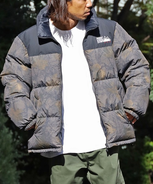 FIRST DOWN（ファーストダウン）の「First Down/ファーストダウン BUBBLE DOWN JKT ダウンジャケット ブランドロゴ リバーシブル（ダウンジャケット/コート・メンズ・ベージュ/パープル/オフホワイト/カモフラージュ/ブラウン系カモフラージュ・M/L/XL）」の11枚目の写真