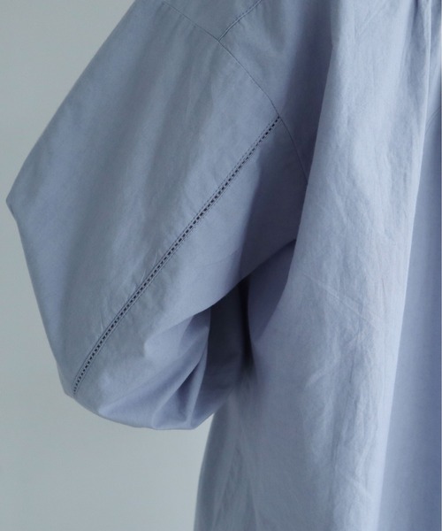 yuni（ユニ　）の「インドピンタック　チュニック丈シャツ（シャツ/ブラウス・レディース・サックスブルー/モスグリーン/ホワイト・FREE）」の17枚目の写真