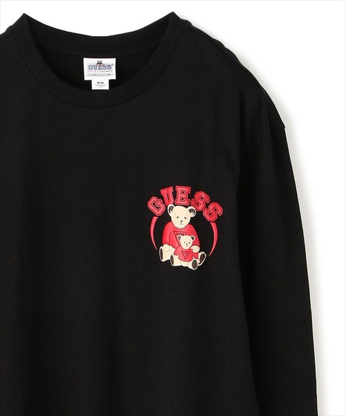 GUESS ORIGINALS（ゲスオリジナルズ）の「GuessOriginals/ゲスオリジナルス/ベアーロングスリーブTシャツ/BearPhillip L/S TE-Shirts（Tシャツ/カットソー・メンズ・ブラック/ホワイト・MEDIUM/LARGE/SMALL）」の2枚目の写真