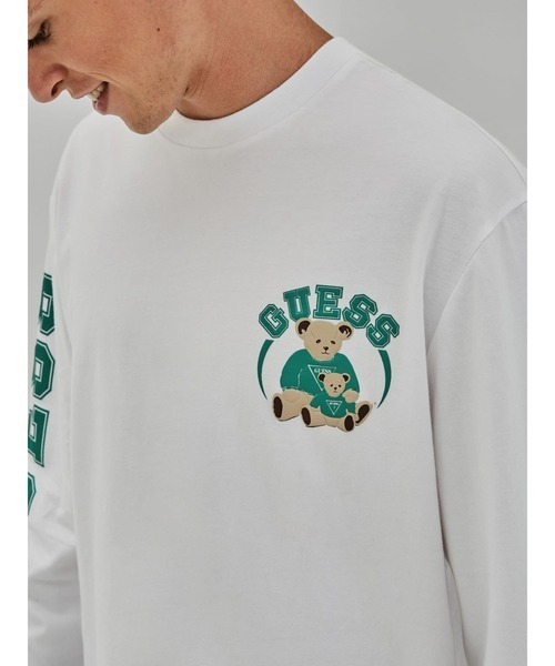GUESS ORIGINALS（ゲスオリジナルズ）の「GuessOriginals/ゲスオリジナルス/ベアーロングスリーブTシャツ/BearPhillip L/S TE-Shirts（Tシャツ/カットソー・メンズ・ブラック/ホワイト・MEDIUM/LARGE/SMALL）」の4枚目の写真