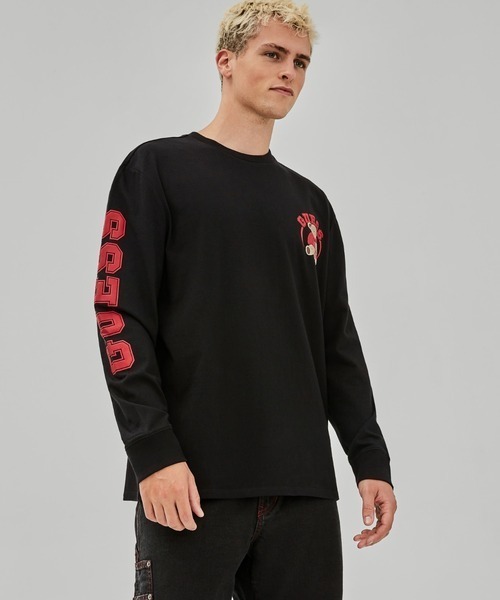 GUESS ORIGINALS（ゲスオリジナルズ）の「GuessOriginals/ゲスオリジナルス/ベアーロングスリーブTシャツ/BearPhillip L/S TE-Shirts（Tシャツ/カットソー・メンズ・ブラック/ホワイト・MEDIUM/LARGE/SMALL）」の7枚目の写真