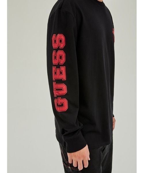 GUESS ORIGINALS（ゲスオリジナルズ）の「GuessOriginals/ゲスオリジナルス/ベアーロングスリーブTシャツ/BearPhillip L/S TE-Shirts（Tシャツ/カットソー・メンズ・ブラック/ホワイト・MEDIUM/LARGE/SMALL）」の8枚目の写真