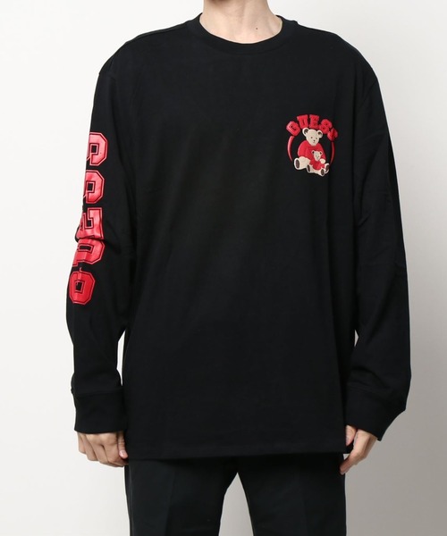 GUESS ORIGINALS（ゲスオリジナルズ）の「GuessOriginals/ゲスオリジナルス/ベアーロングスリーブTシャツ/BearPhillip L/S TE-Shirts（Tシャツ/カットソー・メンズ・ブラック/ホワイト・MEDIUM/LARGE/SMALL）」の14枚目の写真