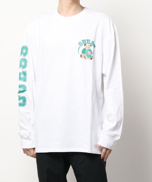 GUESS ORIGINALS（ゲスオリジナルズ）の「GuessOriginals/ゲスオリジナルス/ベアーロングスリーブTシャツ/BearPhillip L/S TE-Shirts（Tシャツ/カットソー・メンズ・ブラック/ホワイト・MEDIUM/LARGE/SMALL）」の11枚目の写真
