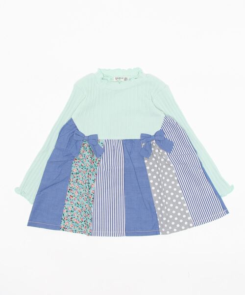 RAGMART（ラグマート）の「パッチワークチュニックTシャツ（ワンピース・キッズ・オフホワイト/グリーン・110cm/100cm/120cm/130cm）」の11枚目の写真