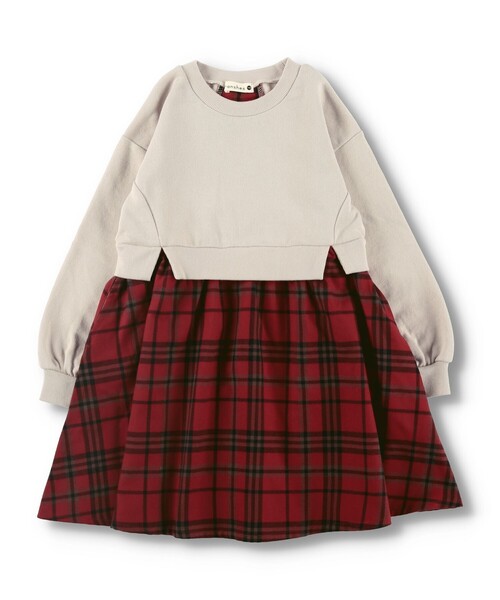 BRANSHES(ブランシェス)の「チェック柄ドッキングワンピース(ワンピース・キッズ・ブラック/ベージュ・90/100/110/120/130/140/150)」の17枚目の写真
