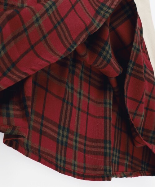 BRANSHES(ブランシェス)の「チェック柄ドッキングワンピース(ワンピース・キッズ・ブラック/ベージュ・90/100/110/120/130/140/150)」の14枚目の写真