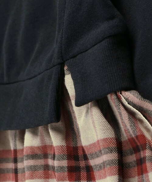 BRANSHES(ブランシェス)の「チェック柄ドッキングワンピース(ワンピース・キッズ・ブラック/ベージュ・90/100/110/120/130/140/150)」の16枚目の写真