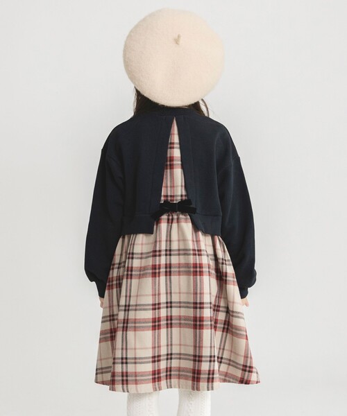 BRANSHES(ブランシェス)の「チェック柄ドッキングワンピース(ワンピース・キッズ・ブラック/ベージュ・90/100/110/120/130/140/150)」の13枚目の写真