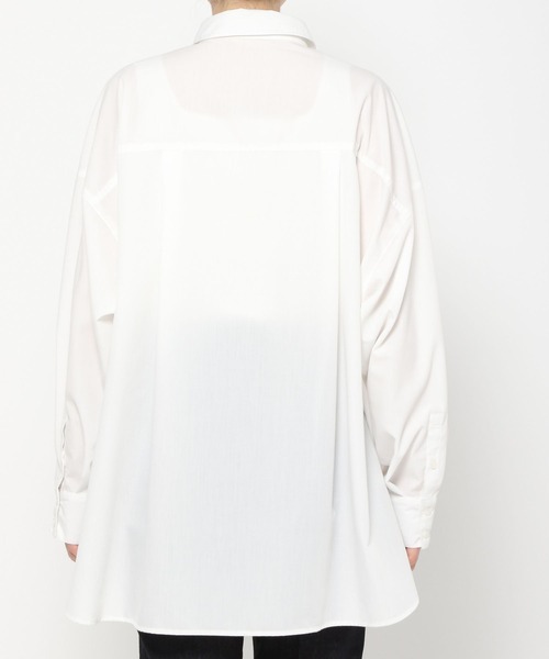 PAGEBOY(ページボーイ)の「コットンライクダッドシャツ(シャツ/ブラウス・レディース・ブラック/オフホワイト/ブルー・FREE)」の7枚目の写真
