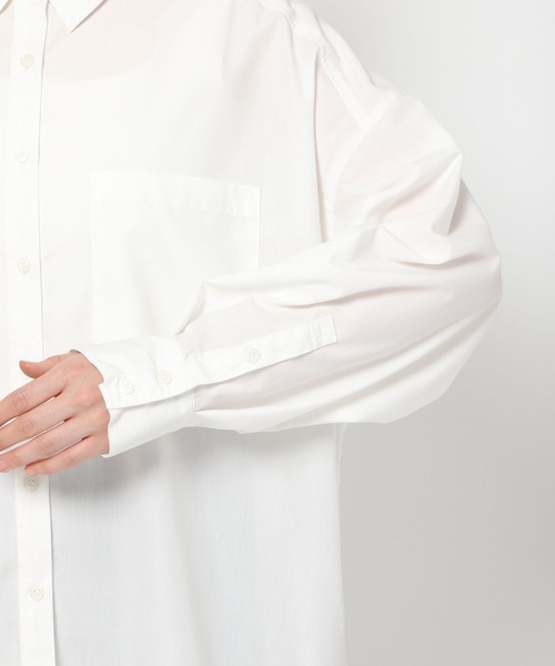 PAGEBOY(ページボーイ)の「コットンライクダッドシャツ(シャツ/ブラウス・レディース・ブラック/オフホワイト/ブルー・FREE)」の11枚目の写真