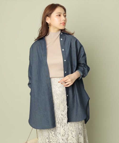 美品★mystrada BIGシャツ［ネイビー/36］ Mystrada（マイストラーダ）の「BIGシャツ（シャツ/ブラウス