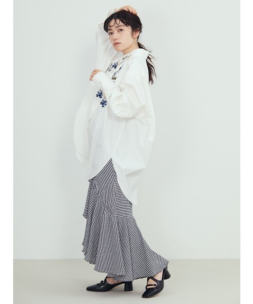 FURFUR（ファーファー）の「エンブロイダリーピンタックシャツ（シャツ