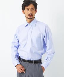 green label relaxing | コットンフレンチツイル スタンダード ワイドカラー ドレスシャツ -イージーアイロン-(ビジネスシャツ)