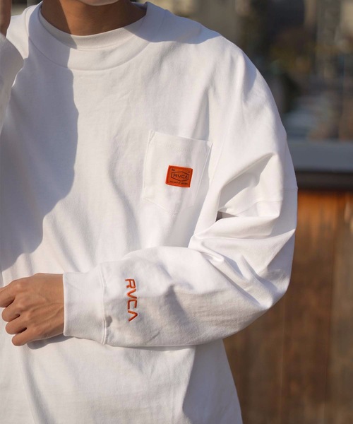 RVCA(ルーカ)の「RVCA メンズ CHAINMAIL POCKET LT ロングスリーブTシャツ【2022年春夏モデル】/ルーカ長袖ロンT(Tシャツ/カットソー・メンズ・ホワイト/ブラック/グレー/サンドベージュ・SMALL/MEDIUM/LARGE)」の19枚目の写真