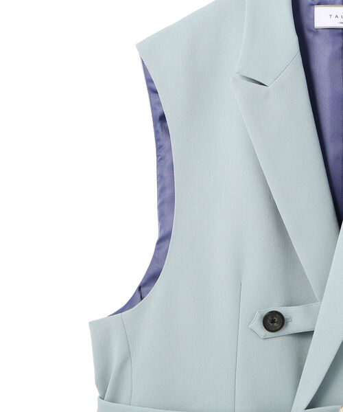 TAUPE(トープ)の「TAUPE/トープ/ベルテッドダブルベスト(テーラードジャケット・メンズ・ブラック/サックスブルー・2)」の21枚目の写真