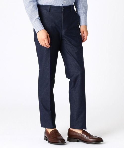 COMME CA ISM（コムサイズム）の「【セットアップ対応】抗菌デニムジャージーパンツ（スーツパンツ・メンズ・ブルー/ネイビー・MEDIUM/LARGE/X-LARGE/SMALL）」の5枚目の写真