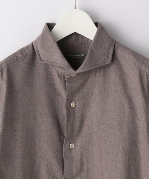 UNITED ARROWS LTD. OUTLET(ユナイテッドアローズアウトレット)の「<A DAY IN THE LIFE>メランジ フラノ カッタウェイ(シャツ/ブラウス・メンズ・モカ/ネイビー/ホワイト/ライトグレー・S/L/M)」の7枚目の写真