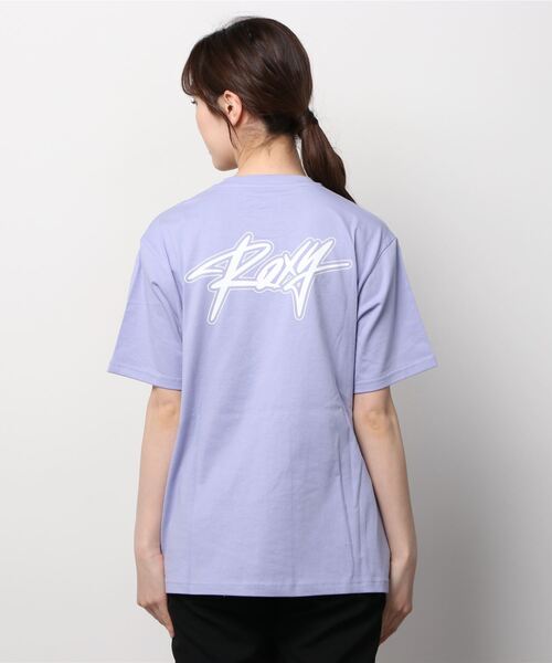 ROXY(ロキシー)の「ROXY/ロキシー ビッグシルエット バックプリントロゴTシャツ RST221099(Tシャツ/カットソー・レディース・ブラック/パープル/ホワイト/ピンク・L/M)」の7枚目の写真