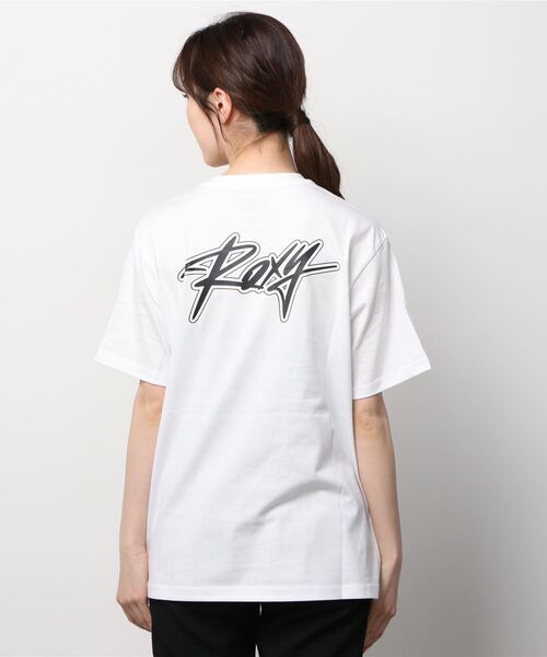 ROXY(ロキシー)の「ROXY/ロキシー ビッグシルエット バックプリントロゴTシャツ RST221099(Tシャツ/カットソー・レディース・ブラック/パープル/ホワイト/ピンク・L/M)」の8枚目の写真