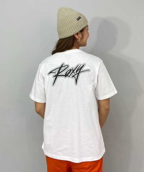 ROXY(ロキシー)の「ROXY/ロキシー ビッグシルエット バックプリントロゴTシャツ RST221099(Tシャツ/カットソー・レディース・ブラック/パープル/ホワイト/ピンク・L/M)」の2枚目の写真