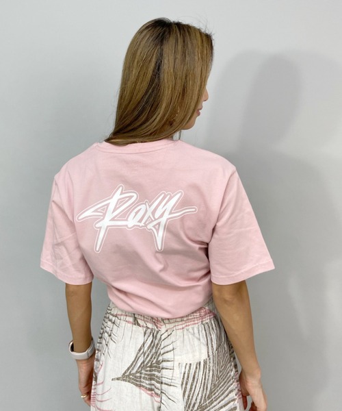 ROXY(ロキシー)の「ROXY/ロキシー ビッグシルエット バックプリントロゴTシャツ RST221099(Tシャツ/カットソー・レディース・ブラック/パープル/ホワイト/ピンク・L/M)」の4枚目の写真