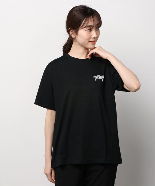 ROXY(ロキシー)の「ROXY/ロキシー ビッグシルエット バックプリントロゴTシャツ RST221099(Tシャツ/カットソー・レディース・ブラック/パープル/ホワイト/ピンク・L/M)」の13枚目の写真