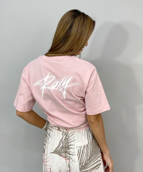 ROXY(ロキシー)の「ROXY/ロキシー ビッグシルエット バックプリントロゴTシャツ RST221099(Tシャツ/カットソー・レディース・ブラック/パープル/ホワイト/ピンク・L/M)」の14枚目の写真