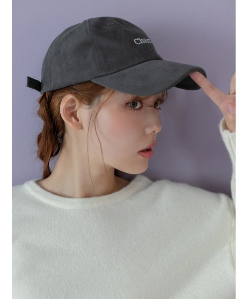 fifth（フィフス）の「スモーキーカラー刺繍ロゴキャップ（キャップ・レディース・チャコールグレー/アイボリー/グレイッシュベージュ・FREE）」の3枚目の写真