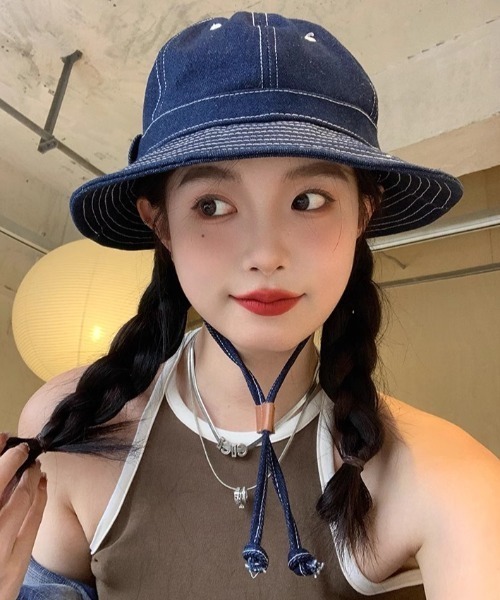 MANGROVE（マングローブ）の「デニムサファリバケットハット（ハット・レディース・インディゴブルー/ブルー・FREE）」の18枚目の写真