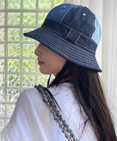 MANGROVE（マングローブ）の「デニムサファリバケットハット（ハット・レディース・インディゴブルー/ブルー・FREE）」の14枚目の写真