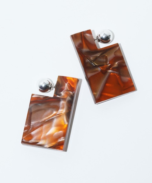 TOGA PULLA(トーガ プルラ)の「【TOGA PULLA/トーガプルラ】マーブルピアスイヤリング TP21-AK263(ピアス(両耳用)・レディース・ネイビー/ブラウン/グリーン/オフホワイト・FREE)」の20枚目の写真