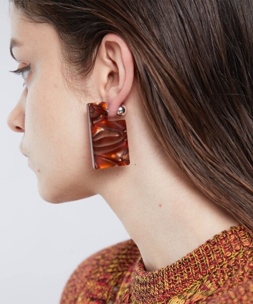 TOGA PULLA(トーガ プルラ)の「【TOGA PULLA/トーガプルラ】マーブルピアスイヤリング TP21-AK263(ピアス(両耳用)・レディース・ネイビー/ブラウン/グリーン/オフホワイト・FREE)」の21枚目の写真