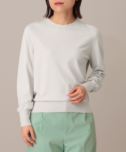 UNTITLED（アンタイトル）の「◆パールボタン付き レーヨンストレッチニット【洗える】（ニット/セーター・レディース・ブラック/ネイビー/グレー系・02/00）」の22枚目の写真