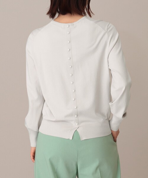 UNTITLED（アンタイトル）の「◆パールボタン付き レーヨンストレッチニット【洗える】（ニット/セーター・レディース・ブラック/ネイビー/グレー系・02/00）」の13枚目の写真