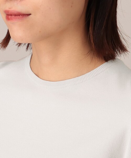 UNTITLED（アンタイトル）の「◆パールボタン付き レーヨンストレッチニット【洗える】（ニット/セーター・レディース・ブラック/ネイビー/グレー系・02/00）」の7枚目の写真