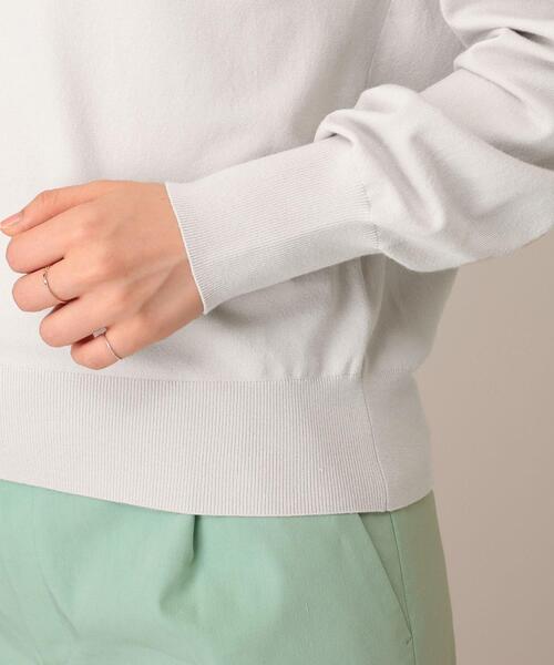 UNTITLED（アンタイトル）の「◆パールボタン付き レーヨンストレッチニット【洗える】（ニット/セーター・レディース・ブラック/ネイビー/グレー系・02/00）」の19枚目の写真