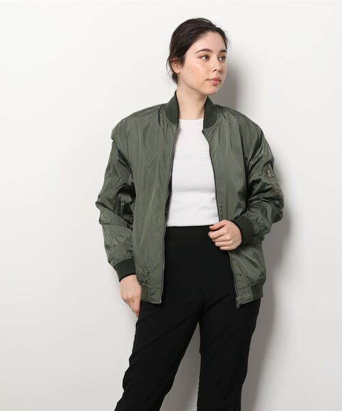 SILVER BULLET（シルバーバレット）の「『.KOM/ドットケーオーエム』リバーシブル タイガーデザイン スカジャン シンプルMA-1（スカジャン・メンズ・ブラック×カーキ/ネイビー系・M/L）」の10枚目の写真