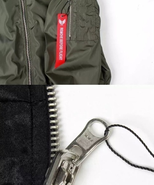 SILVER BULLET（シルバーバレット）の「『.KOM/ドットケーオーエム』リバーシブル タイガーデザイン スカジャン シンプルMA-1（スカジャン・メンズ・ブラック×カーキ/ネイビー系・M/L）」の19枚目の写真