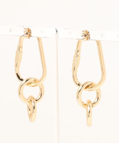 セール】カラビナチェーンリングピアス（ピアス（両耳用））｜ANAP