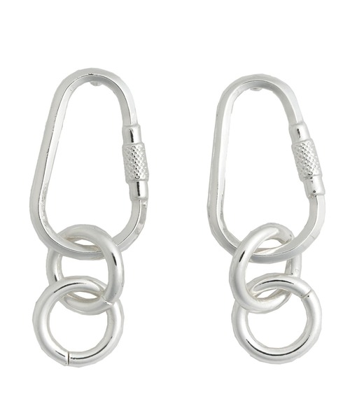 ANAP(アナップ)の「カラビナチェーンリングピアス(ピアス(両耳用)・レディース・シルバー/ゴールド・FREE)」の4枚目の写真