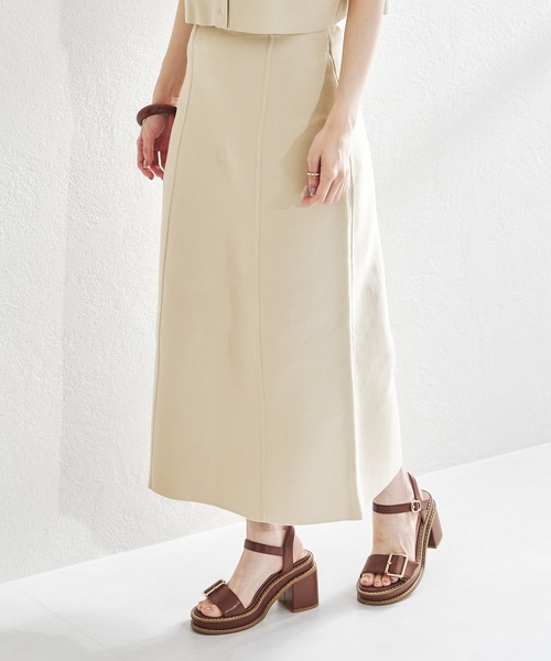 acro(アクロ)の「ハイウエスト2WAYニットタイトスカート/AC1325(スカート・レディース・ブラック/ブルー/イエロー/ベージュ・フリ-)」の1枚目の写真