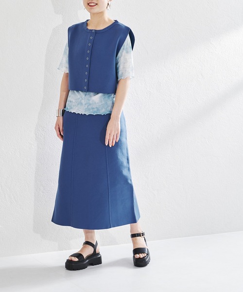 acro(アクロ)の「ハイウエスト2WAYニットタイトスカート/AC1325(スカート・レディース・ブラック/ブルー/イエロー/ベージュ・フリ-)」の22枚目の写真