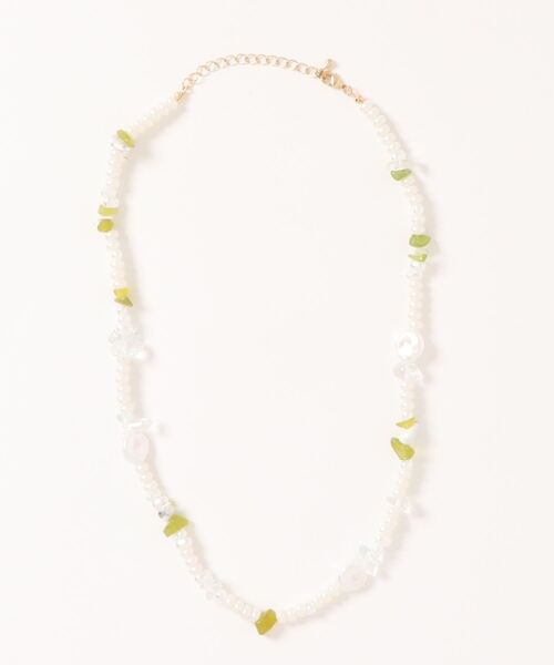 Green　Parks（グリーンパークス）の「パールサザレMIXバランスネックレス（ネックレス・レディース・オレンジ/グリーン・FREE）」の2枚目の写真