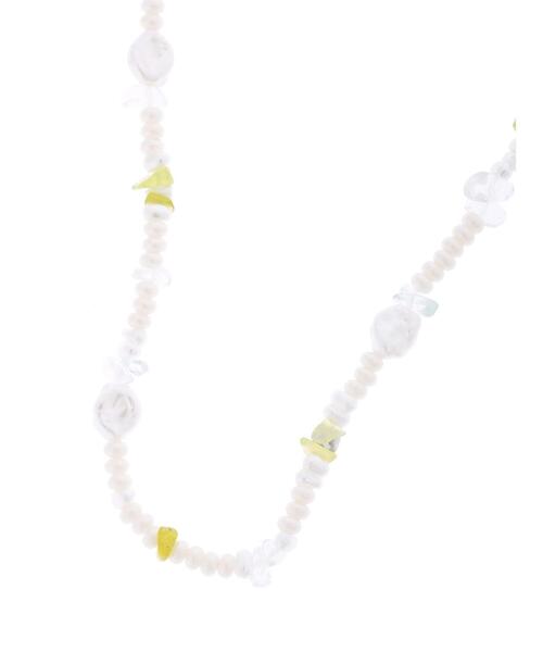 Green　Parks（グリーンパークス）の「パールサザレMIXバランスネックレス（ネックレス・レディース・オレンジ/グリーン・FREE）」の4枚目の写真